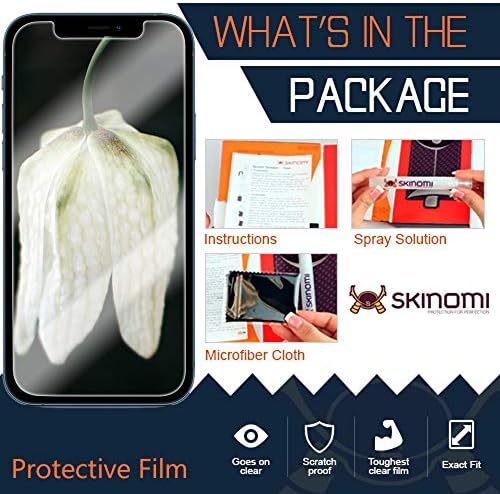 Skinomi képernyővédő fólia Kompatibilis Apple iPhone 12 Pro Max (6.7 hüvelyk)(2 Csomag)(Az Kompatibilis) Tiszta TechSkin