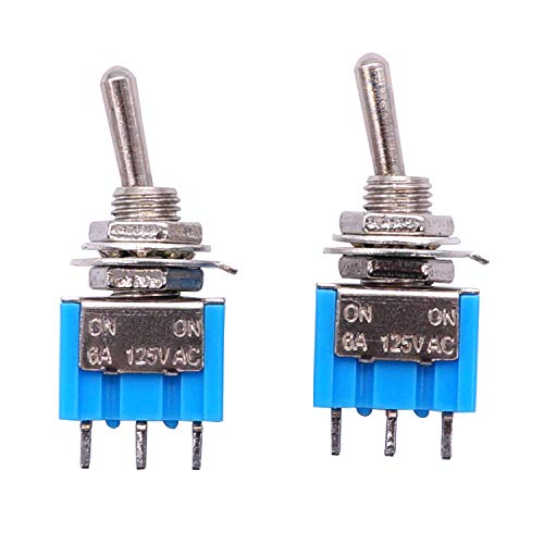 HWGO 10db Mini 3-Pin SPDT A/A 6A 125V AC 2 Pozíció Miniatűr váltókapcsoló MTS-102