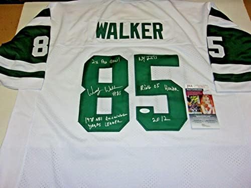 Wesley Walker New York Jets Hof 2012-Ben! Szövetség/coa Aláírt Mitchell & Ness Jersey - Dedikált NFL Mezeket
