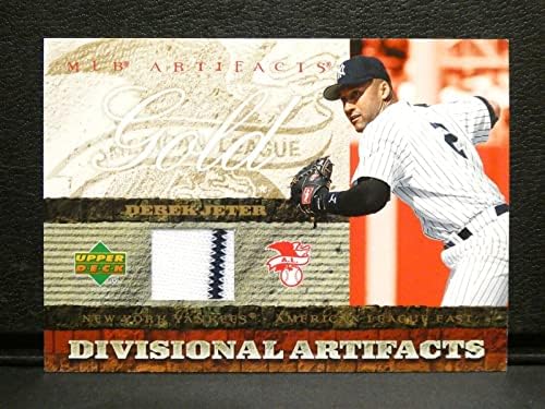 2007-es Felső szint MLB Leletek Arany Derek Jeter Játék Kopott Jersey Patch DA-DJ - MLB Meccset Használt Mezek