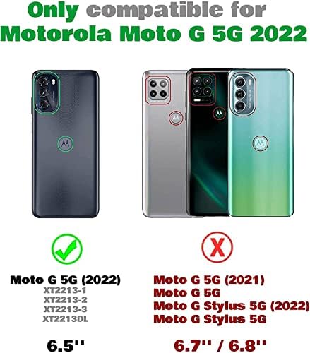 oakxco Motorola Moto G 5G 2022 az Esetben, nagy teljesítményű, Csúszásmentes, kétrétegű Ütésálló Borító, Masszív Védő
