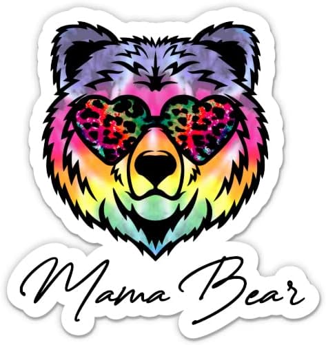 Mama Medve Árnyalatok Matricák - 2 Csomag 3 Matricák - Vízhatlan Pvc Autó, Telefon, Víz, Üveg, Laptop - Aranyos, Divatos