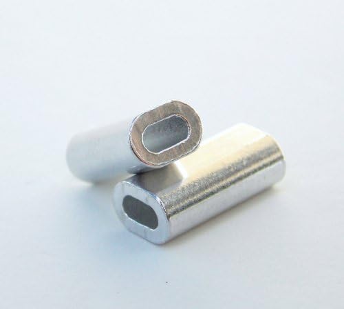 Mini Alumínium Ovális Hullám Ujjú 1.2 mm x 7mm - 100 Db