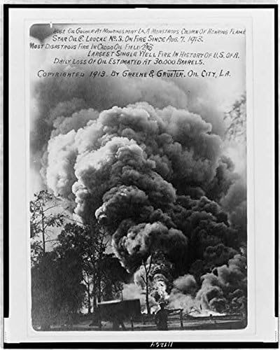 HistoricalFindings Fotó: Hatalmas Olaj Nagydumás,Mooringsport,Louisiana,Csillag Olaj Co,Olaj Nos,1913,Caddo Olajmező