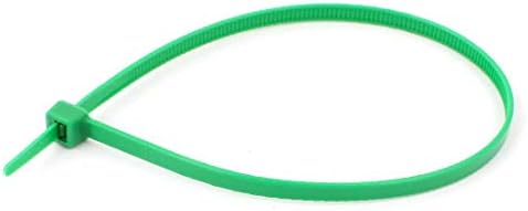 Új Lon0167 5mm x 250mm önzáró Nylon Kábel Köti Nehéz Ipari Vezeték karperecet Zöld 100-as(5mm x 250mm Selbsthemmend