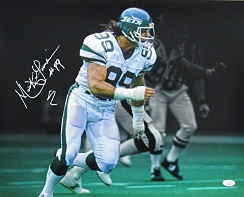 Mark Gastineau Dedikált 16x20 Fotó New York Jets SZÖVETSÉG - Dedikált NFL-Fotók