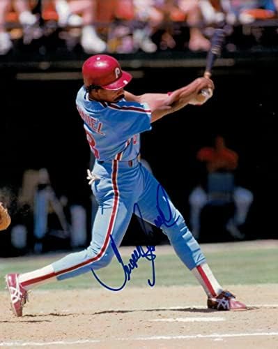 Juan Samuel Philadelphia Phillies Dedikált 8x10 Dedikált Fotó - Dedikált MLB Fotók