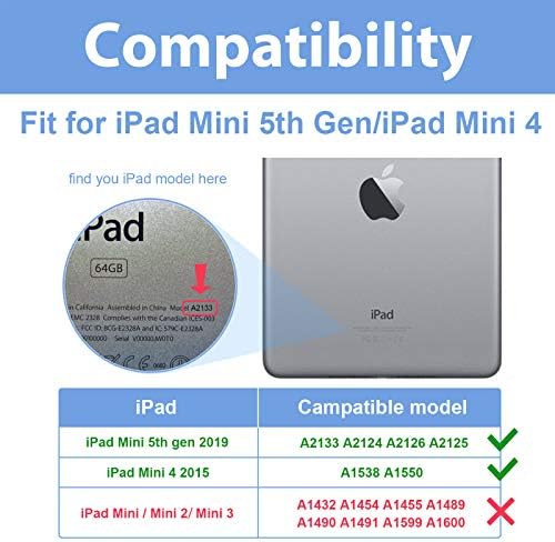 ProCase iPad Mini 4., 5. képernyővédő fólia Csomag iPad Mini 5 2019/ Mini 4 2015-Ügy