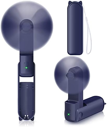 MRWALK Kézi Mini Ventilátor, Hordozható Összecsukható Ventilátor USB-n keresztül Tölthető, Kis Zseb Rajongó, Akkumulátoros