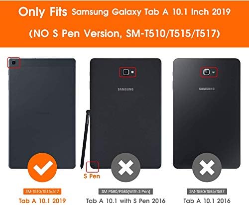 TPACC Esetben a Samsung Galaxy Tab Egy 10,1 hüvelykes (2019 Modell SM-T510/T515), Slim védőtok PU Bőr Összecsukható