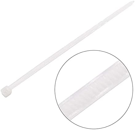 Baomain 25.6 hüvelyk Műanyag, Nylon Zip kötegelő önzáró Fehér, 9 mm-es 9x650 Csomag 20