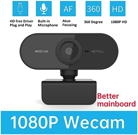 DEFLAB Webkamera Hd 1080P Pro Webcam Mini Számítógép, Webkamera, Full HD 1080p/30 kép / mp Video Hív, Forgatható Kamera