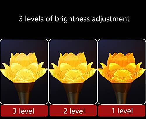 1Pair - LED Mázas Lotus Buddhista Lámpa, Fény, kínál, Mielőtt Buddha, USB Újratölthető Lotus Fény - 8 cm
