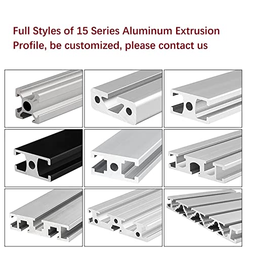 Mssoomm 1 Csomag 15100 Alumínium Extrudált Profil, Hossz 59.06 inch / 1500mm Ezüst, 15 x 100mm 15 Sorozat T Típusú,