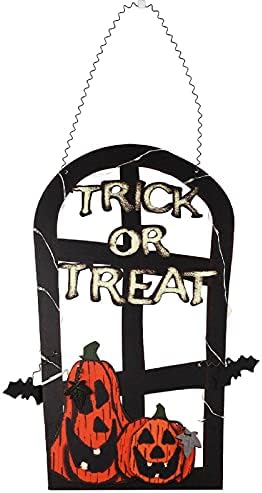 Amikadom QhcgLi Halloween Doorplate Medál Halloween Dekoráció Fa Tőzsdei Tőzsdei Fél