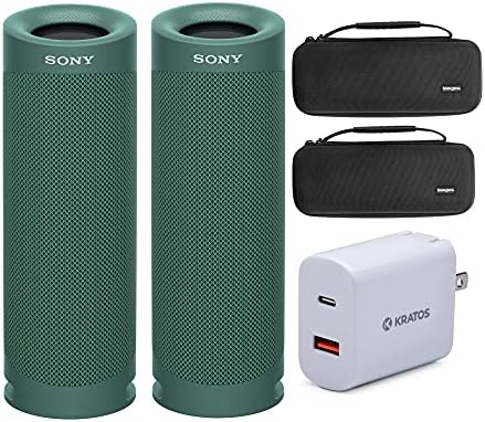 Sony SRSXB23 Extra BASS Bluetooth Vezeték nélküli Hordozható Hangszóró (Zöld) Sztereó Pár Knox Felszerelés kemény héjú