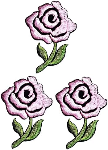 Kleenplus 3pcs. Mini Rózsaszín Rózsa Javítás Hímzett Jelvény Vasalót Varrni A szimbólum Kabát Farmer Nadrág Hátizsákok