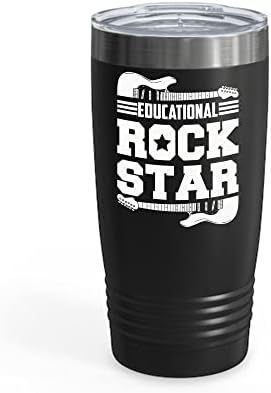 A Legjobb Oktatási Rockstar Rock-Ki-a Tanárok Rock Metal Zene Szerelmeseinek Ringneck Dobon (20 OZ, Szürke)