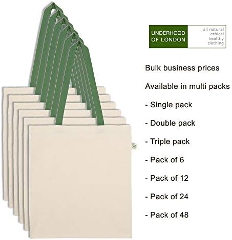 Vászon Táska többször használatos Összehajtható Bevásárló táska, fogantyúval - Organikus Pamut, Prémium Minőségű