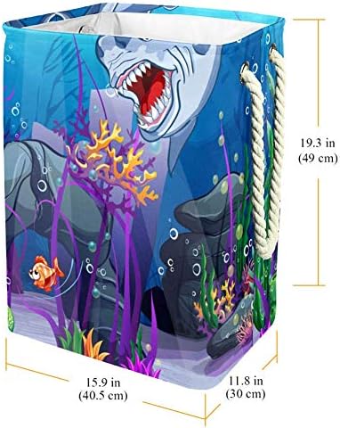 Cápa a Víz alatti Világ Vízálló Összecsukható Szennyesben Vödör Gyerekeknek Szoba, Hálószoba, Gyerekszoba Baba