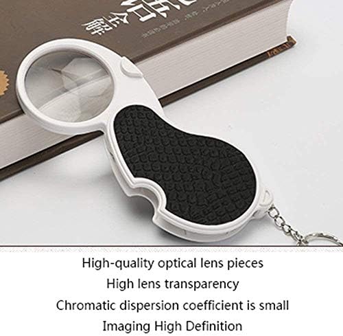 HUANGXING - Nagyító Szemüveg Hordozható 10X-es Nagyító Mini Összecsukható Kézi Nagyító HD LED Nagyító