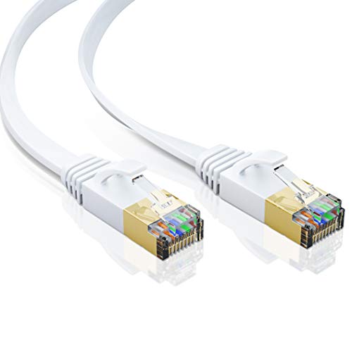 Ercielook Macska 7 Ethernet Kábel 150 ft nagysebességű, Árnyékolt Lapos Kábel Internet Klipek, Gyorsabb, Mint Cat6 LAN