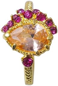 2023 Új ékszer Ékszer Gyűrű Fényes Amber a Nők Részt Borostyán Gyűrű Divat Gyűrű Édes Gyanta Gyűrűk (Arany, 10)