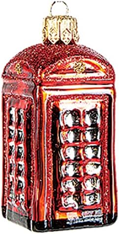 Az egyesült KIRÁLYSÁG telefonfülke Mini lengyel Üveg Karácsonyi Dísz Anglia Dekoráció 2.2.