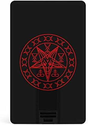 Sátáni Wicca Szimbólumok Kecske USB 2.0 Flash-Meghajtók Memory Stick Hitelkártya Forma