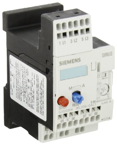 Siemens 3RU11 16-0AC1 Termikus Túlterhelés Relé, Külön Telepítés, Méret S00, 0.11-0.16 Egy Beállítási Tartomány
