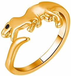 2023 Új, Személyre Szabott Dinoszaurusz Nyitva Állítható Gyűrű Női Ékszer Gyűrű Vékony Gyűrű (H, Egy Méret)