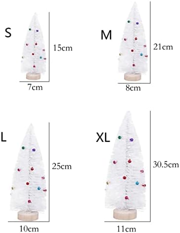 WDhomLT Karácsonyi Díszek Mesterséges Xmas Fák White Pine Needles Fa Mini Díszek a Harangok, a Gyerekek Karácsonyi Ünnep
