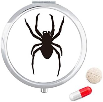 Rovar-Pók Illusztráció Fekete Minta Tabletta Esetben Zsebében Gyógyszer Tároló Doboz, Tartály Adagoló