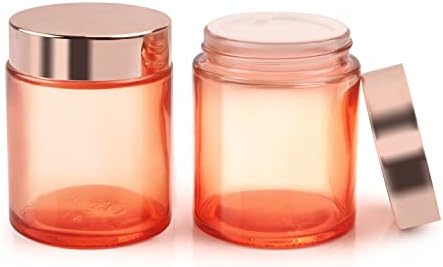 100g/3.4 oz Rózsaszín Üveg Krém Jar Üres Kozmetikai Tartály Belső Bélésű Újratölthető Utazási Kozmetikai Minta Jar Pot