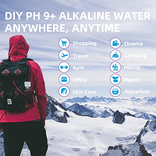 Filterelated Lúgos Víz Szűrő Tok - Hordozható vízszűrő a Travel & Turisztika - pH 9+ Ásványi Ivóvíz Szűrő, Üveg, Korsó,