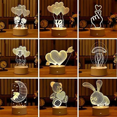 ANMMBER Romantikus Szerelem 3D Lámpa Haza a Gyermekek Éjjeli Lámpa asztali Lámpa Szülinapi Parti Dekoráció Éjjeli Lámpa