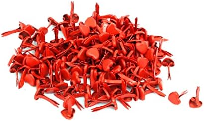 X-mosás ragályos 5mm Vas Szív Alakú Papír Brad Kötőelemek Piros 200pcs(5 mm-es, de hierro hu forma de corazón de papírt