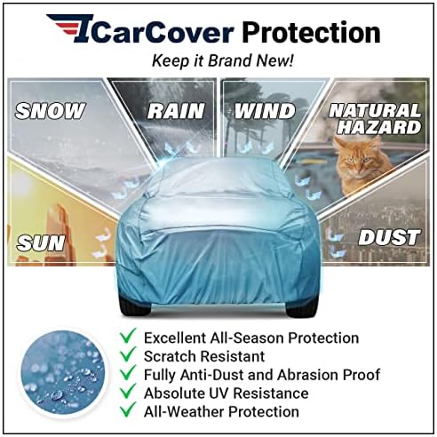 iCarCover Illik: [Ford Mustang GT] Teljes Autó fedezet Vízálló, Minden Időjárási Időjárásálló, UV-Nap, Hó, Por Vihar