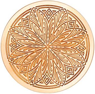 Alchemade - os Tisztaságú Réz Italt Alátét Készlet 4 Geometrikus Virágos Design - Elegáns Fém Esztétikai Alátétek