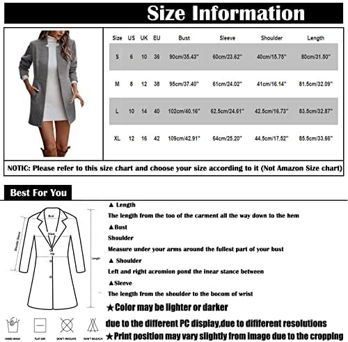 ADSSDQ Multi-Pocket Poliészter Outwear Női Jóga egyszínű Társalgó Kabát, Meleg, Bő Ujjú Vneck Laza Új Év