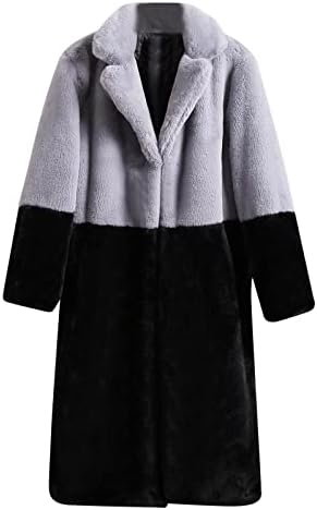 Női Téli Hosszú Ujjú Kabát műszőrme Kabátot Plus Size Bolyhos Felső Kabát Női Meleg Kapucnis Kabát Outwear