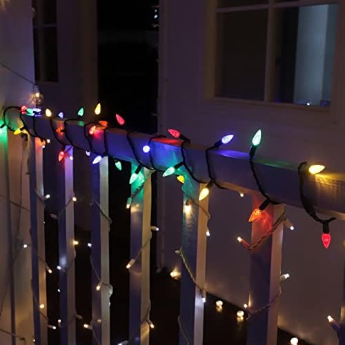 UL Minősített LED Karácsonyi String Fények, 17 Méter 50 Szám C6 Eper Karácsonyi Fény Szett, Zöld Drót, Csatlakoztatható
