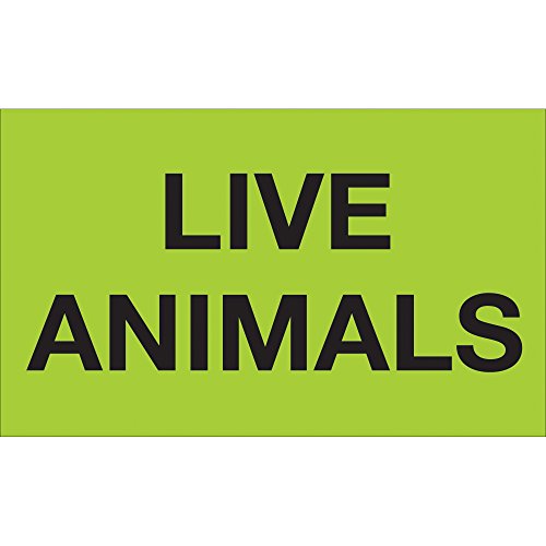 Aviditi Szalag Logikai 3 x 5,Élő Állatok Zöld Fluoreszcens Figyelmeztető Matrica, Szállítás, Kezelés, Csomagolás, valamint
