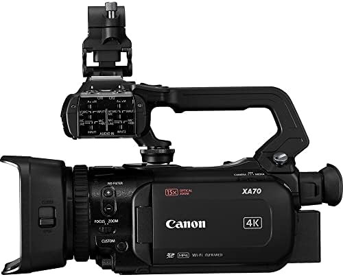 Canon XA70 UHD 4K30 Videokamera Dual-Pixel Autofókusz (5736C002) + 64 gb-os Kártya, Extra Akkumulátor, Töltő Extra,
