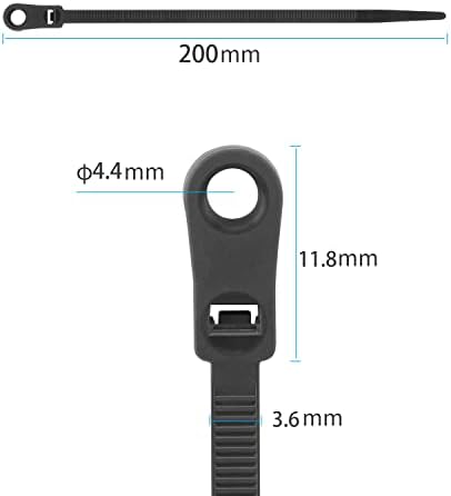 XINGO 100 8 inch Zip kapcsolatot Csavar Lyuk, 40lbs Szerelhető fejét Kábel Nyakkendő, Többcélú, nagy teherbírású Nylon