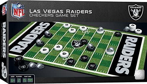 Remekművek Családi Játék - NFL-Las Vegas Raiders Dáma - Hivatalosan Engedélyezett társasjáték Gyerekeknek & Felnőttek