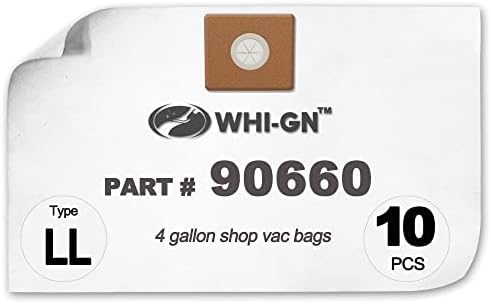 WHI-GN 90660 Minden-körül EZ a Gyűjtemény Táskák Típus LL része 9066000, kompatibilis a Bolt Vac 4 Gallon Porszívók