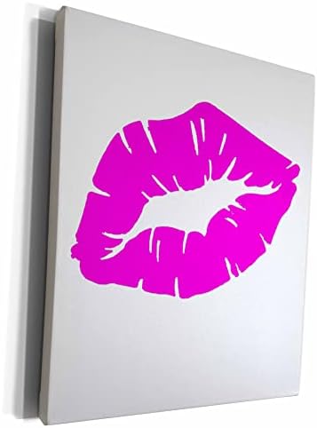 3dRose Gyönyörű, Játékos, Rózsaszín Rúzs Csók Elszigetelt - Múzeumi Minőségű Vászon Wrap (cw_356871_1)