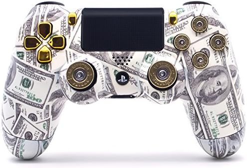 A Sony PS4 DualShock 4 Vezeték nélküli Kontroller PlayStation 4 - Egyéni Pénz Beszél Design Igazi 9mm-es Lövedék Gombok,