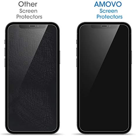 AMOVO Kompatibilis az iPhone 12 Mini képernyővédő fólia [Edzett Üveg][Esetben, Barátságos][Anti Karcolás] Ultra Világosság